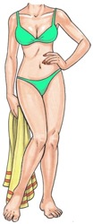 female summer life size cutout
